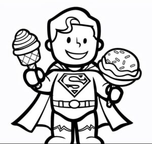 Süpermen Boyama Sayfası Indir 14