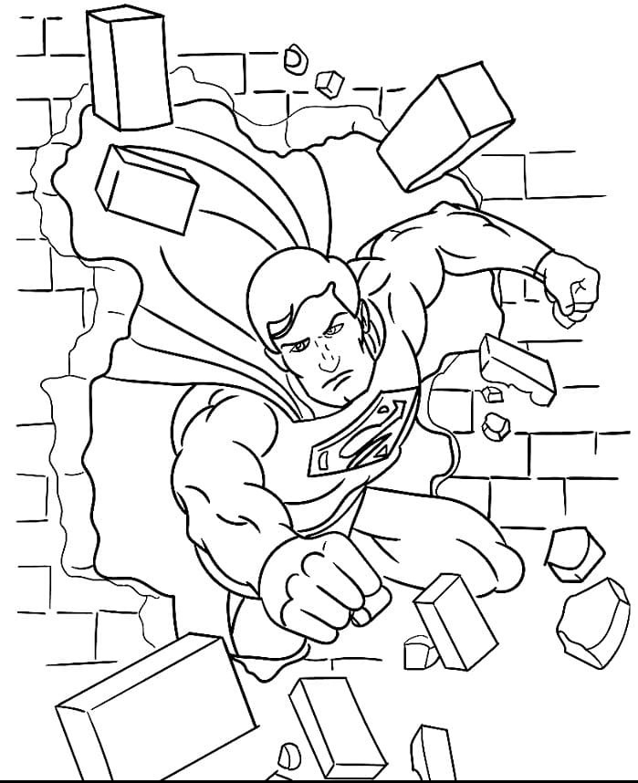 Süpermen Boyama Sayfası Indir 24