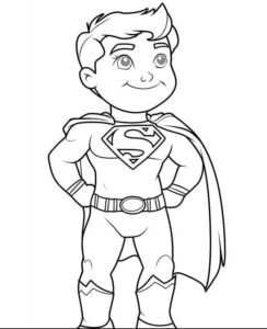 Süpermen Boyama Sayfası Indir 26