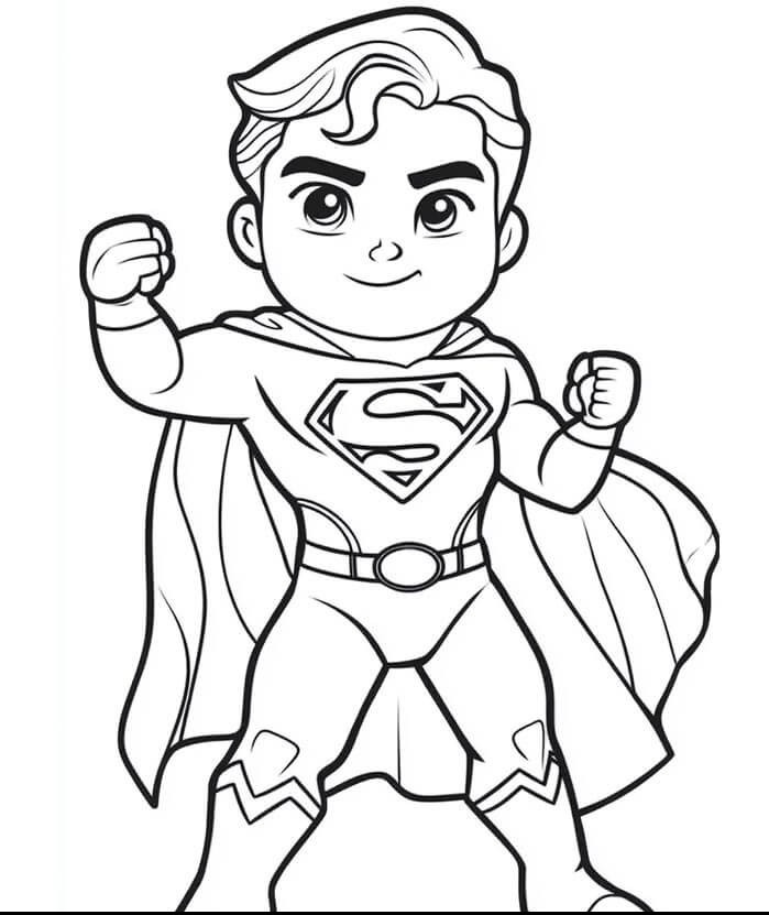 Süpermen Boyama Sayfası Indir 27