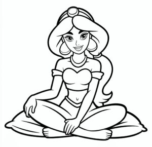 Yasemin Anahatları Boyama Sayfası (1)