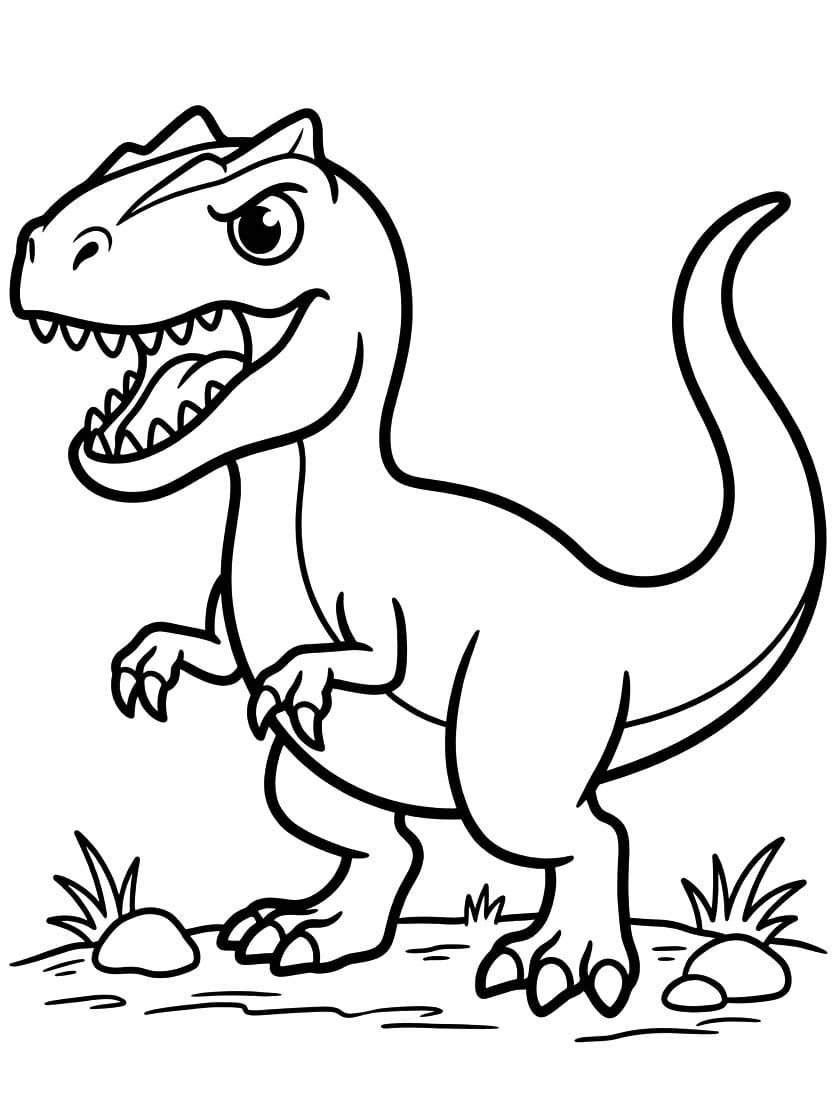 Allosaurus Boyama Sayfası