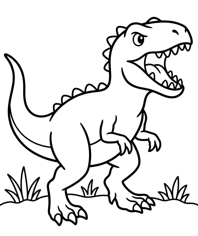 Allosaurus Dinozor Boyama Sayfası