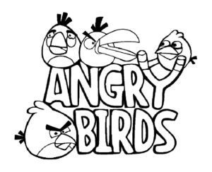 Angry Bird Afiş Boyama Sayfası İndir