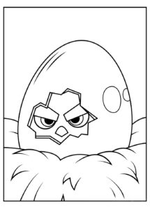 Angry Bird Yumurtada Boyama Sayfası İndir