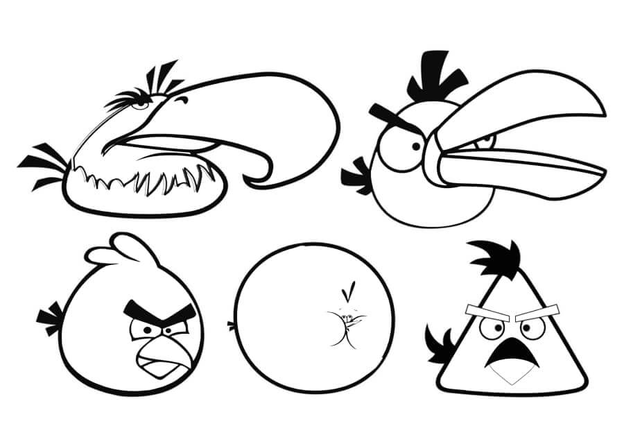 Angry Birds Kuşları Boyama Sayfası