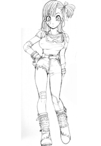 Anime Dragon Ball Bulma Boyama Sayfası İndir