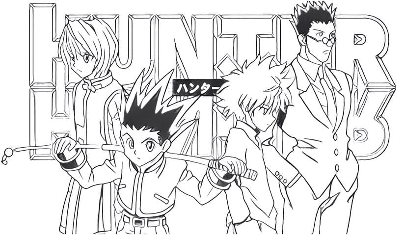 Hunter X Hunter Karakterleri Boyama Sayfası