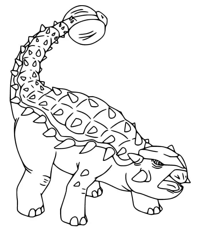 Ankylosaurus Boyama Sayfası