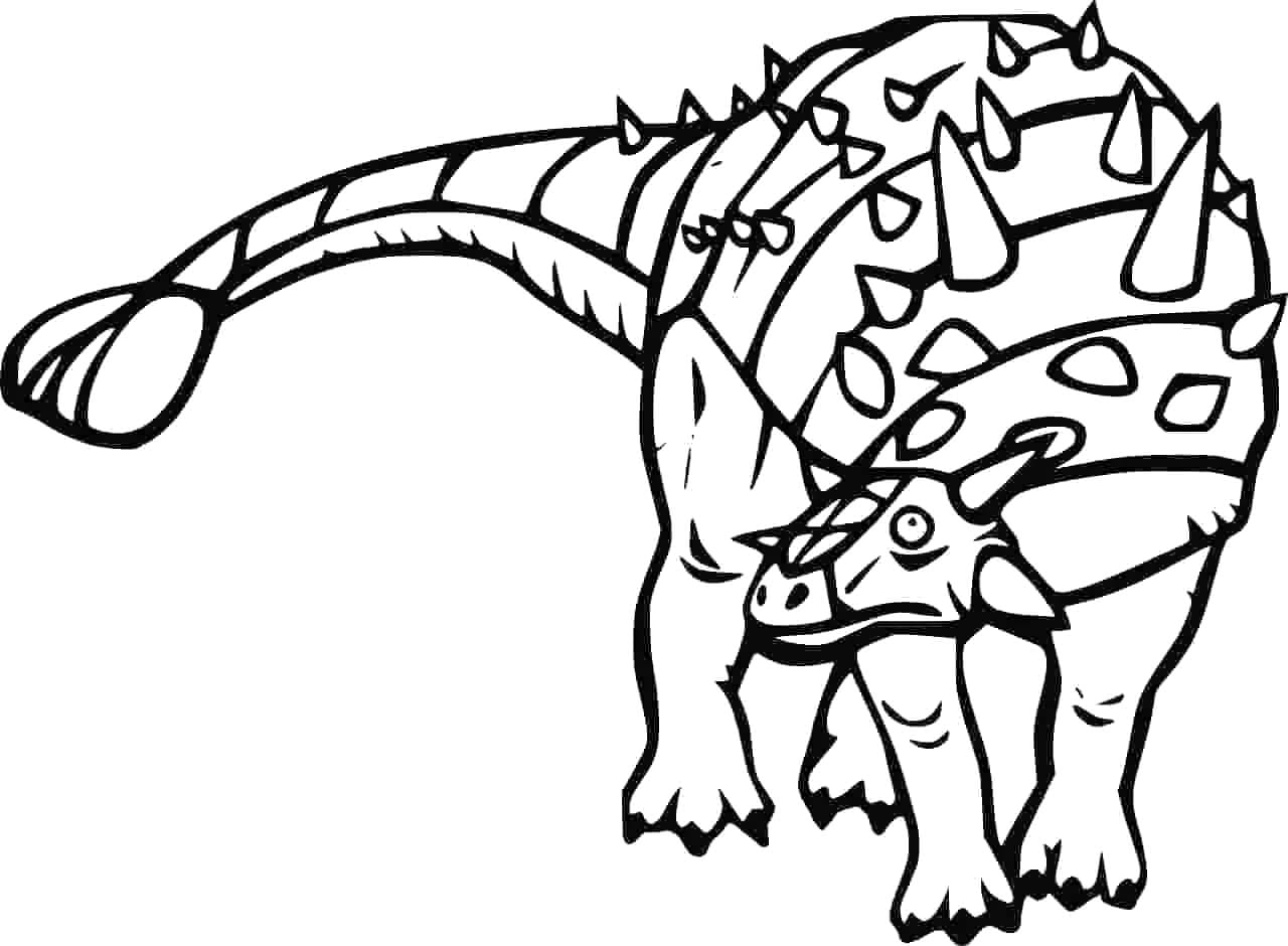 Dikenli Sırtlı Ankylosaurus Boyama Sayfası