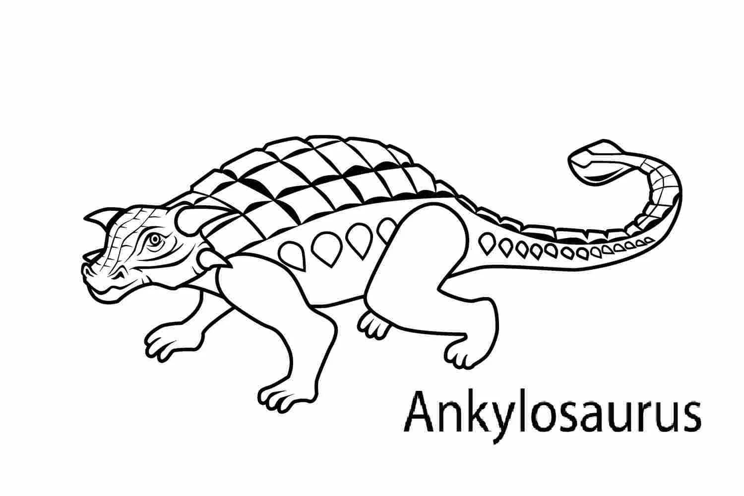 Ankylosaurus Boyama Sayfası