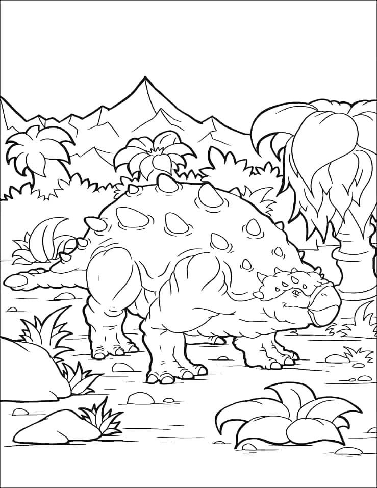 Ankylosaurus Boyama Sayfası