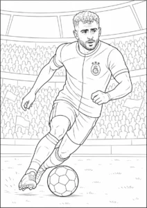 Barış Alper Yılmaz Galatasaray Dripling Boyama Sayfası İndir