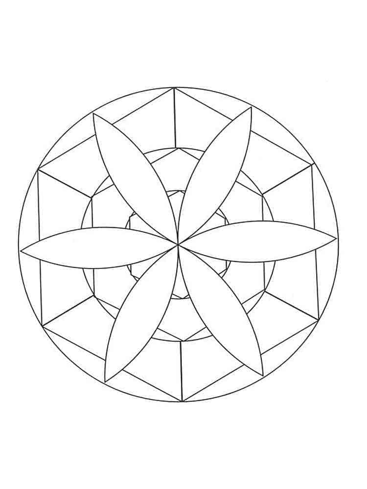 Çiçek Mandala Boyama Sayfası