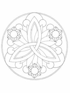 Basit Mandala Yazdırılabilir Boyama Sayfası İndir