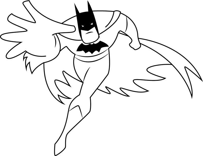 Batman Koşusu Boyama Sayfası