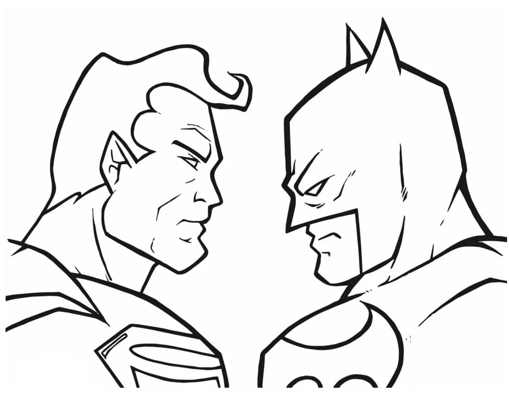 Batman ve Superman Boyama Sayfası