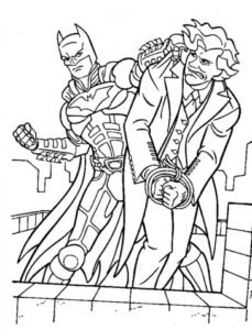Batman ve Kotu Adam Boyama Sayfası İndir