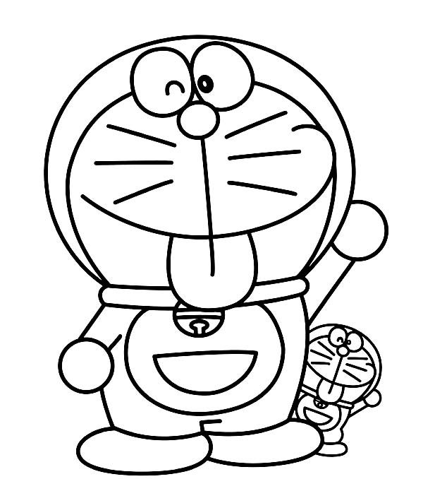 Doraemon Boyama Sayfası – İki Sevimli Karakter