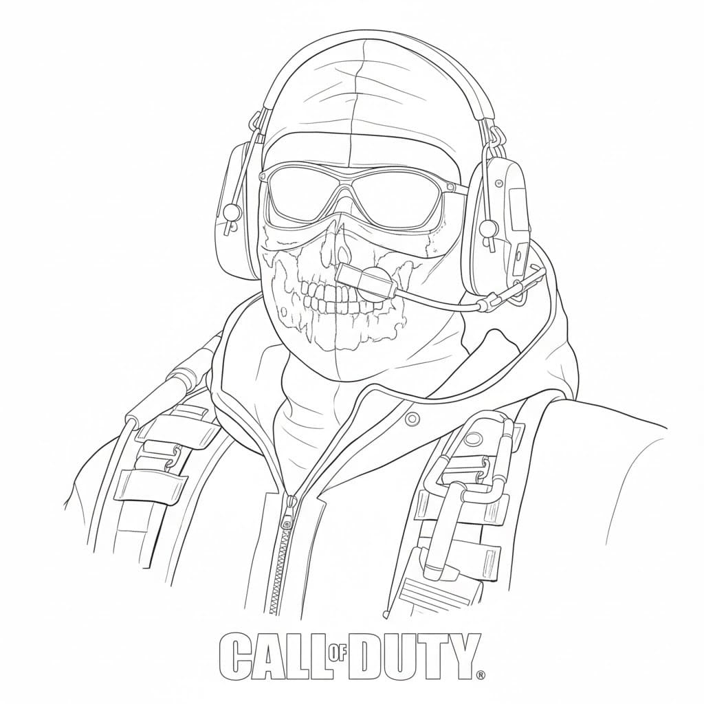 Call of Duty Askeri Karakter Boyama Sayfası