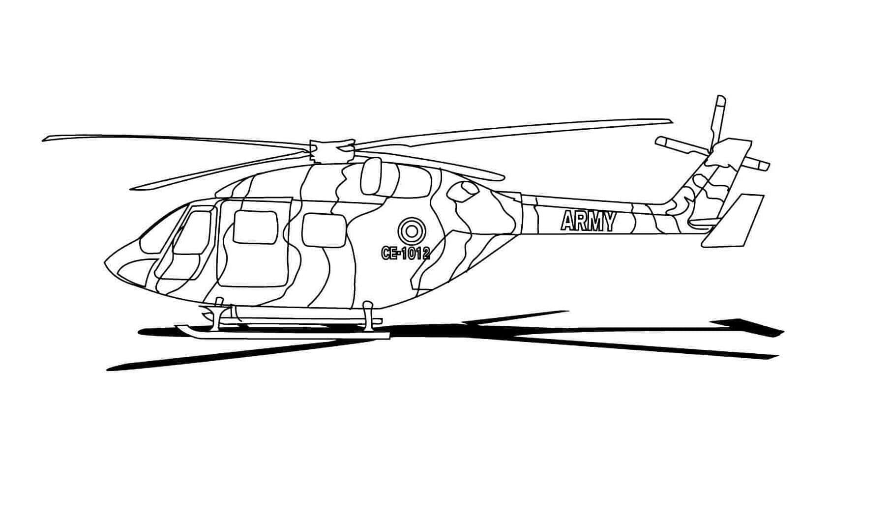 Helikopter Boyama Sayfası