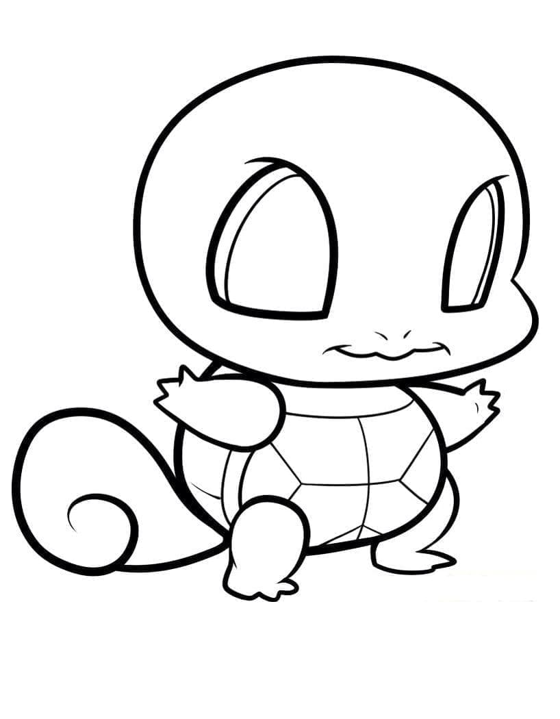 Chibi Squirtle Boyama Sayfası