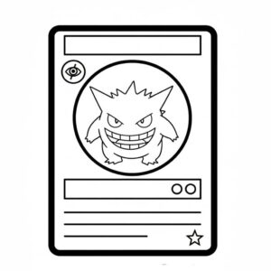 Gengar Pokemon Kartı Boyama Sayfası İndir