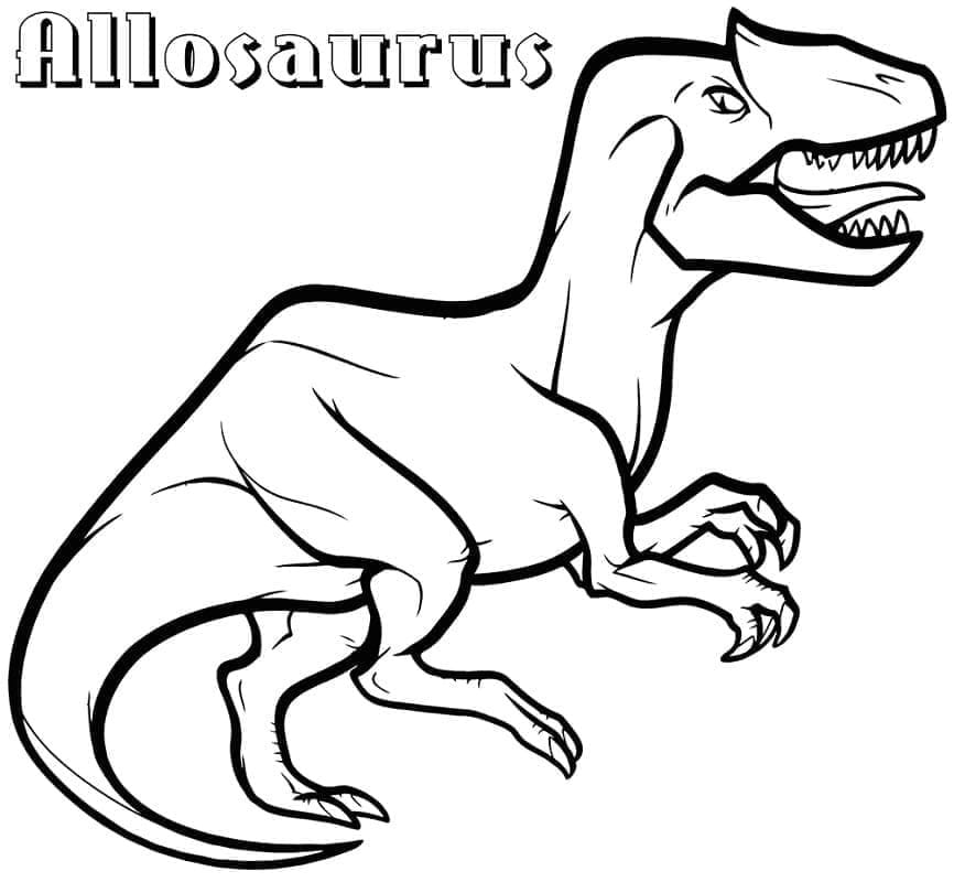 Allosaurus Boyama Sayfası