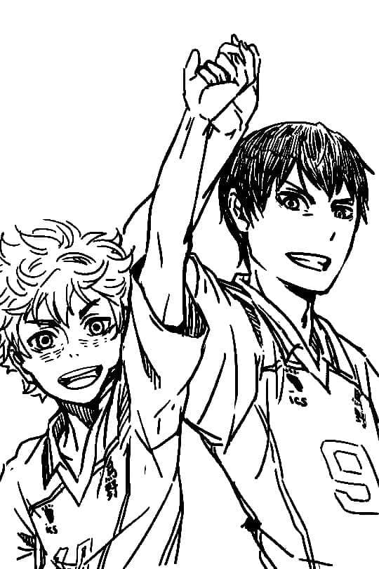 Haikyuu Oyuncuları Boyama Sayfası
