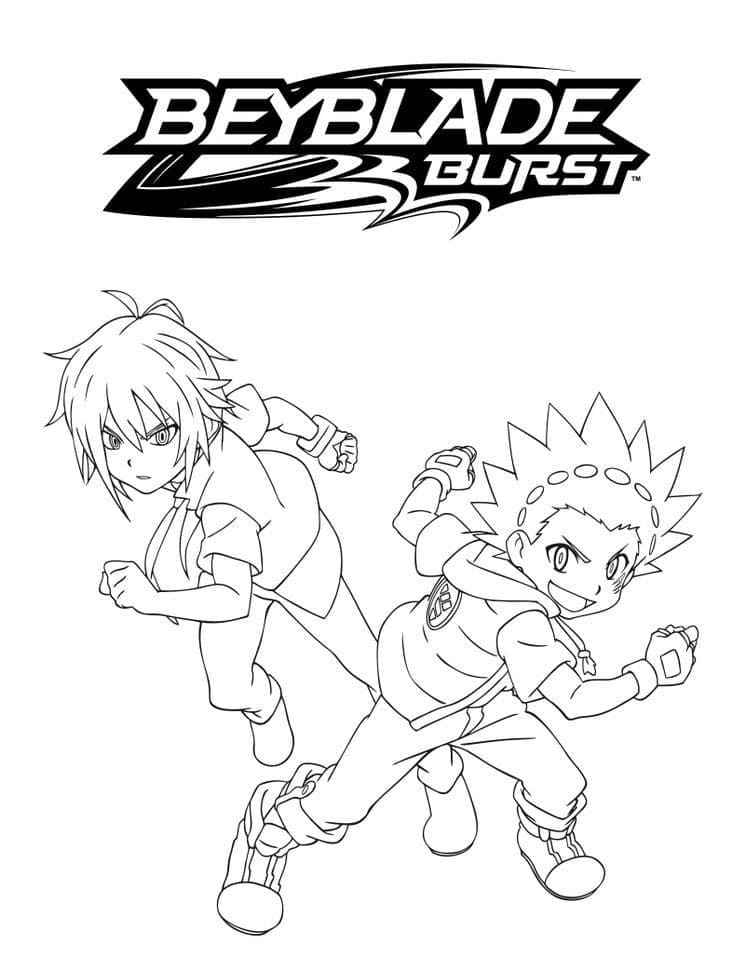 Beyblade Karakterleri Boyama Sayfası
