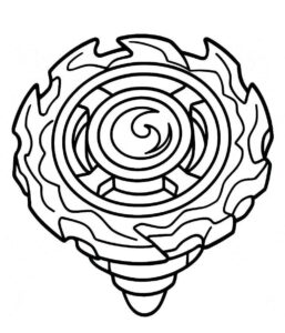Beyblade Çocuklar için Temel Çiz Boyama Sayfası İndir