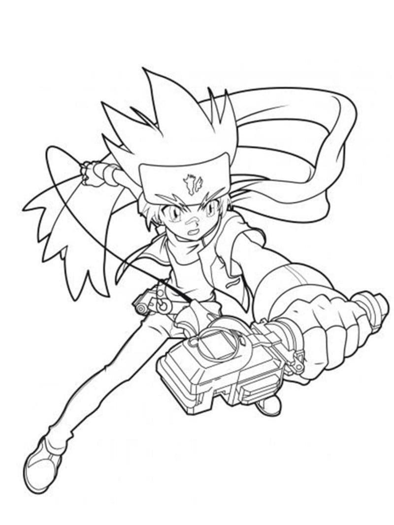 Beyblade Çocuk Boyama Sayfası