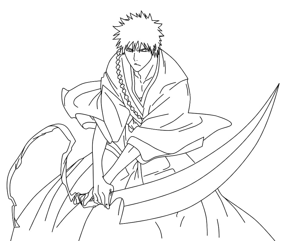 Bleach Kurosaki İchigo Boyama Sayfası