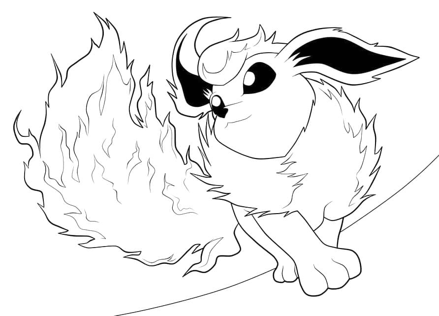 Flareon Boyama Sayfası