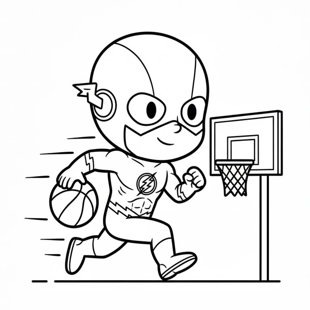 Flash Süper Kahraman Boyama Sayfası
