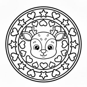 Cizmek Hayvan Mandala Basit Boyama Sayfası İndir