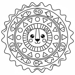 Cizmek Hayvan Mandala Yazdırılabilir Boyama Sayfası İndir