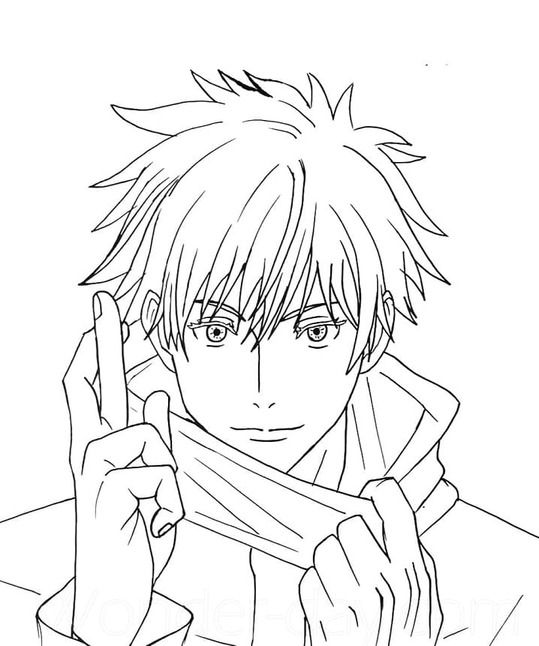 Jujutsu Kaisen Karakteri Boyama Sayfası