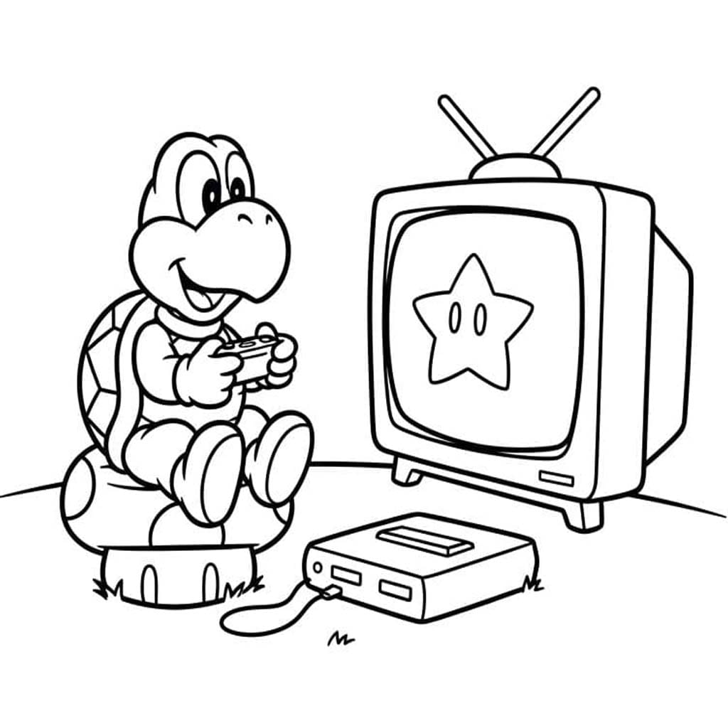 Koopa Troopa Boyama Sayfası