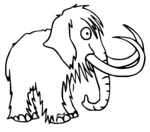 Eğlenceli Mamut Boyama Sayfası İndir