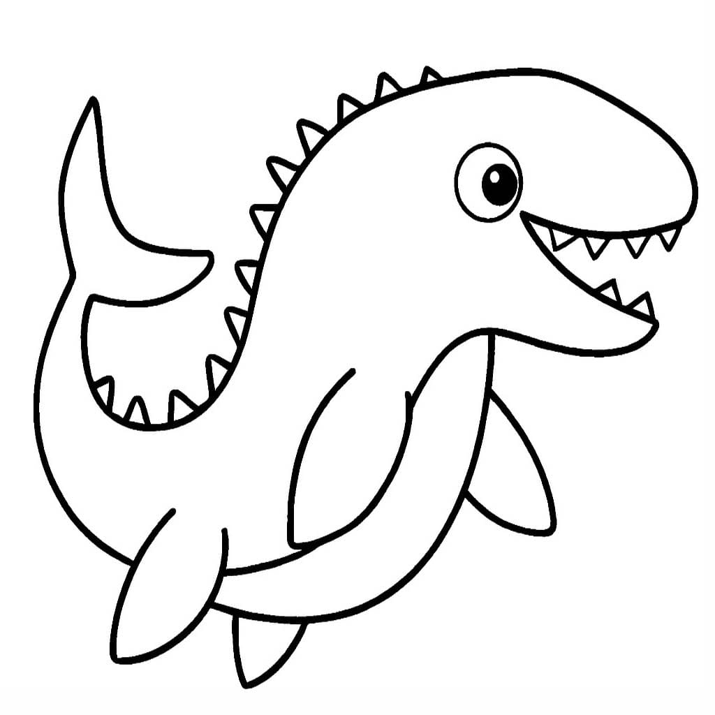 Mosasaurus Boyama Sayfası