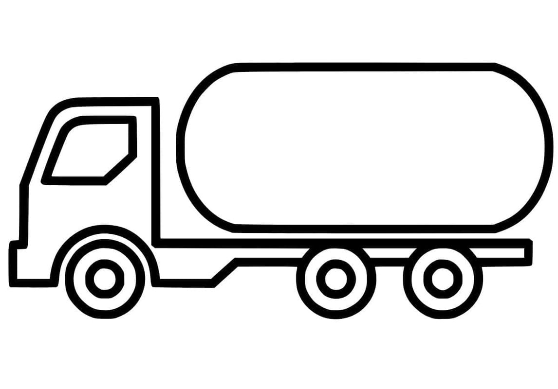 Tanker Kamyonu Boyama Sayfası