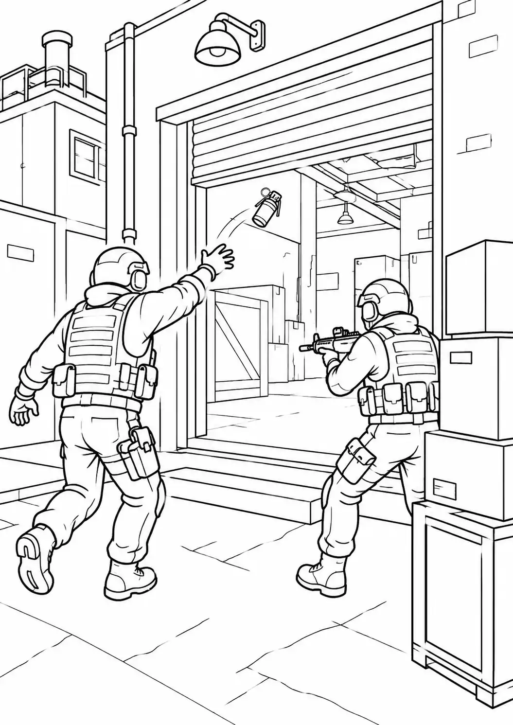 Counter Strike 2 Depo Girişi Boyama Sayfası