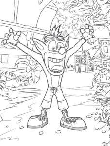 Crash Bandicoot Resmi Boyama Sayfası İndir