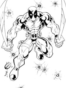 Deadpool Sayfa 7 Boyama Sayfası İndir