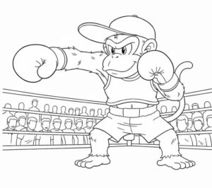 Diddy Kong Ücretsiz Boyama Sayfası İndir