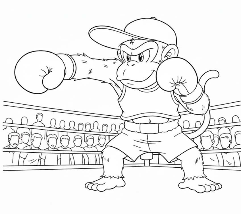 Diddy Kong Boks Ringi Boyama Sayfası
