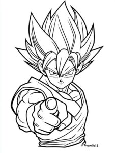 Dragon Ball Z Temel Boyama Sayfası İndir