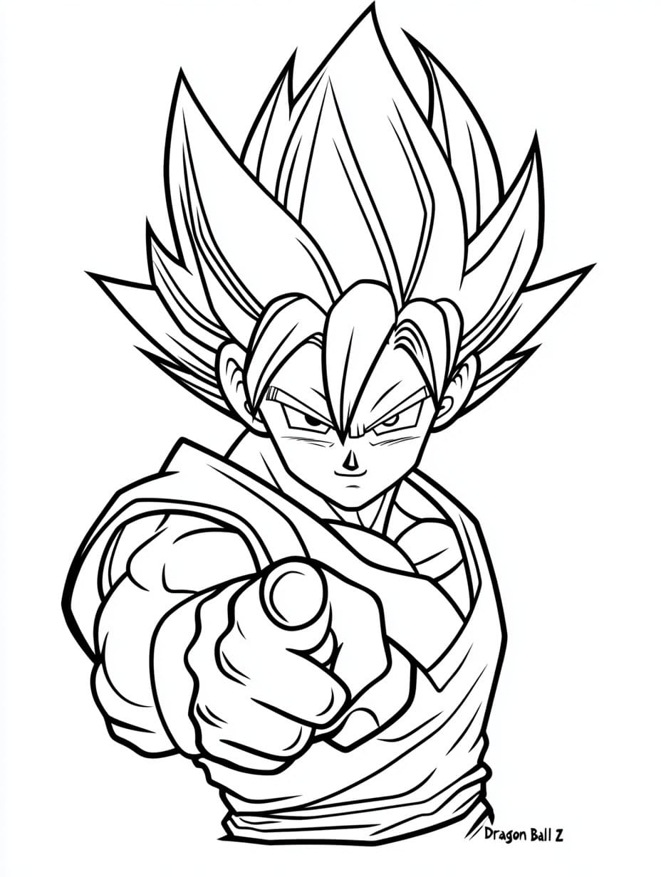 Dragon Ball Z Karakteri Boyama Sayfası