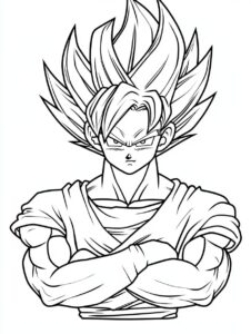 Dragon Ball Z Yazdırılabilir Boyama Sayfası İndir